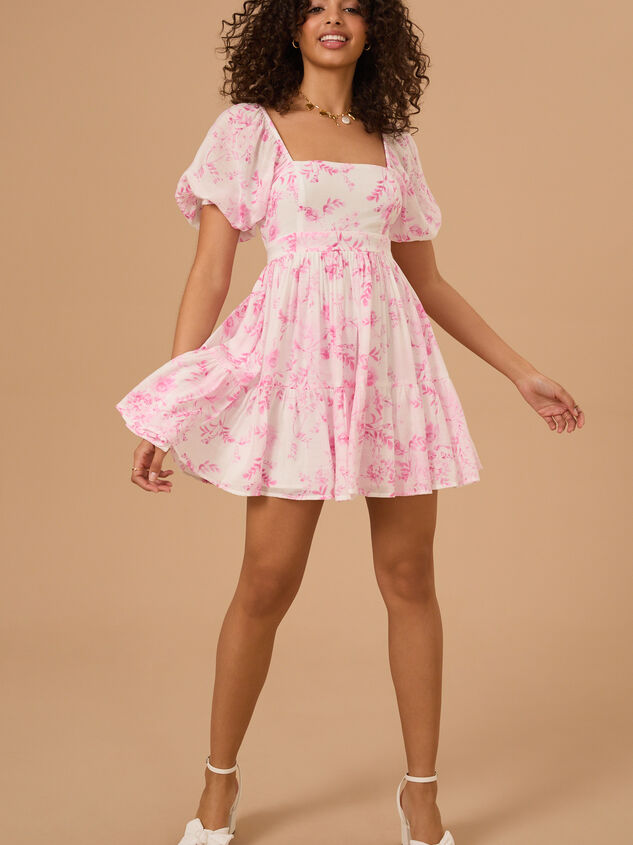 Reilly Floral Mini Dress Detail 3 - TULLABEE
