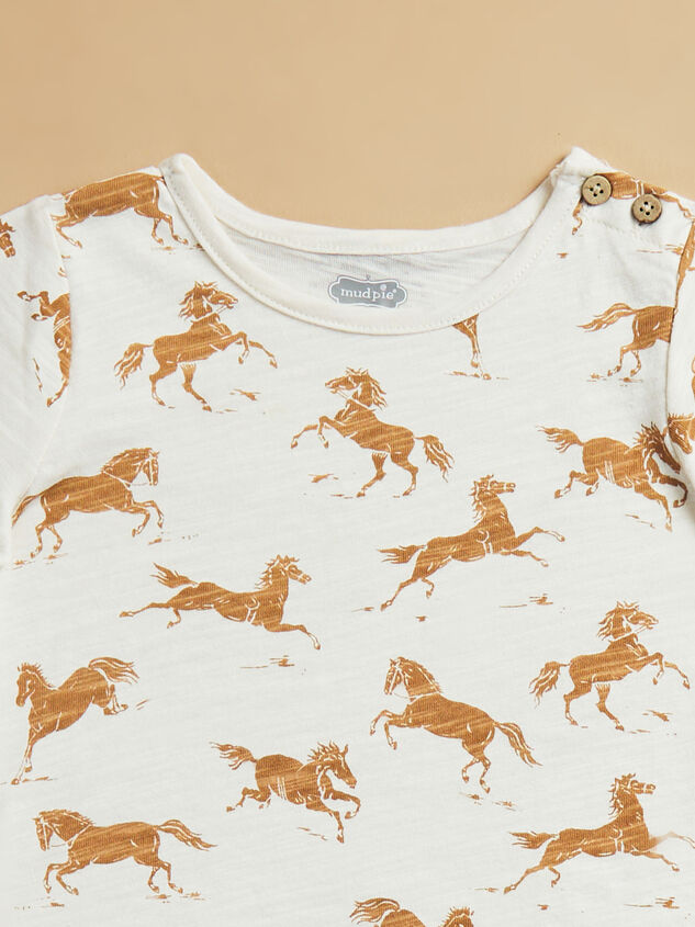 Weston Horse Tee-Shirt and Short Set Detail 4 - TULLABEE