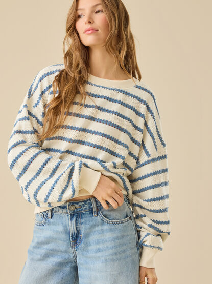 Brooke Textured Striped Top - TULLABEE
