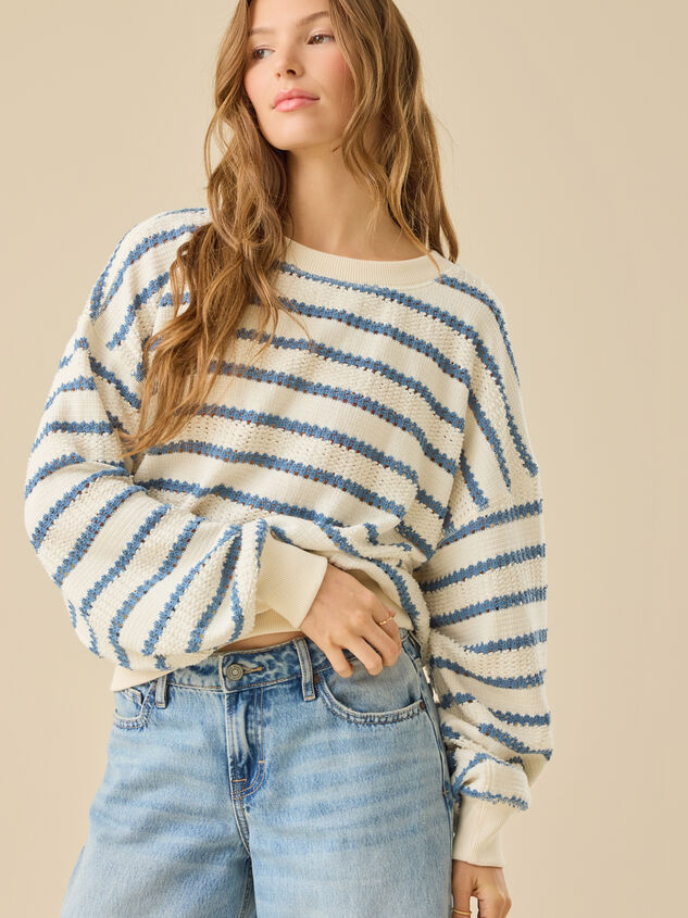 Brooke Textured Striped Top Detail 2 - TULLABEE