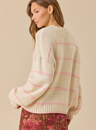 Elena Oversized Stripe Sweater Detail 4 - TULLABEE