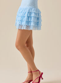 Camila Tiered Lace Mini Skirt Detail 3 - TULLABEE