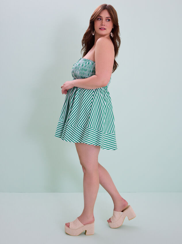 Sabrina Stripe Mini Dress Detail 4 - TULLABEE