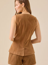 Cherish Suede Vest Detail 5 - TULLABEE
