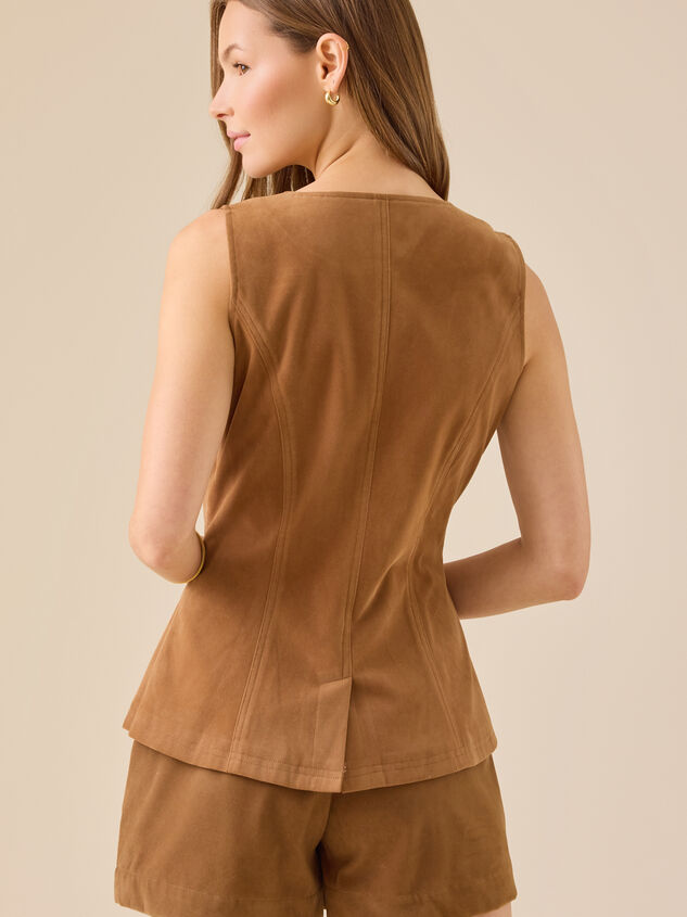 Cherish Suede Vest Detail 5 - TULLABEE