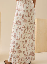 Indie Western Maxi Skirt Detail 5 - TULLABEE