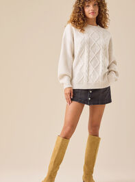 Halia Cable-Knit Sweater Detail 3 - TULLABEE