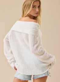 Sylvia Off Shoulder Sweater Detail 5 - TULLABEE