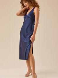 Kierra Satin Maxi Dress Detail 3 - TULLABEE