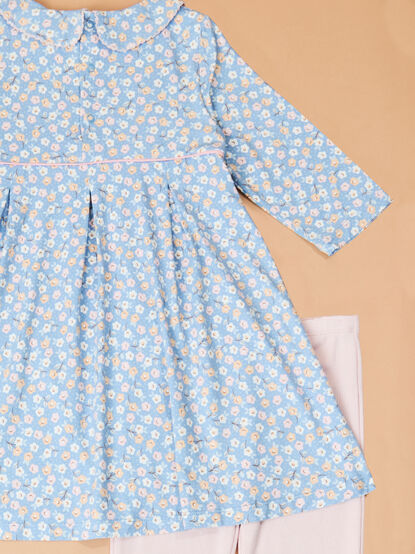 Beth Country Calico Floral Top and Pant Set - TULLABEE