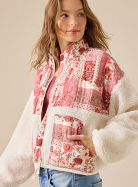 Kaelen Patchwork Sherpa Jacket - TULLABEE