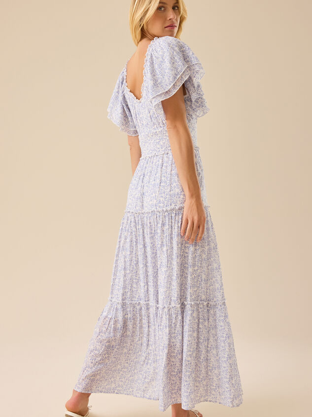 Catherine Floral Maxi Dress Detail 3 - TULLABEE