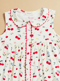 Rory Cherry Flower Dress Detail 3 - TULLABEE