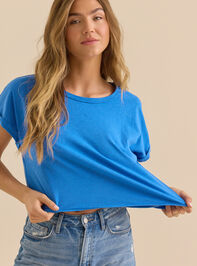 Demi Slub Roll Sleeve Tee Detail 2 - TULLABEE