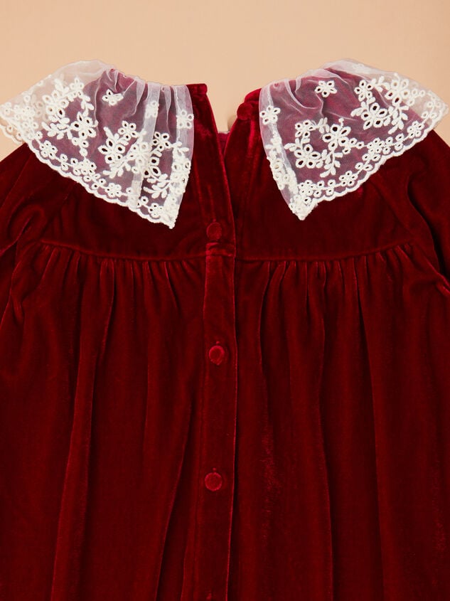 Rebecca Velvet Mini Dress Detail 4 - TULLABEE