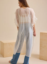 Ariah Ruffle Button Up Kimono Detail 4 - TULLABEE