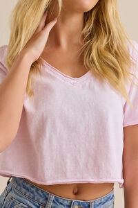 Vera Cropped Lace Tee Detail 2 - Altar'd State