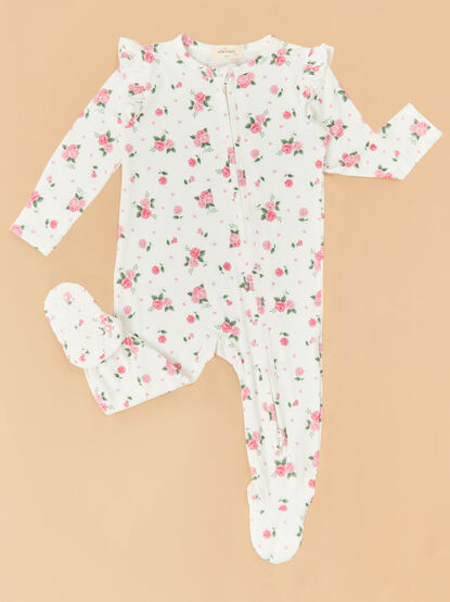 Rosie Rosettes Ruffle Footie - TULLABEE