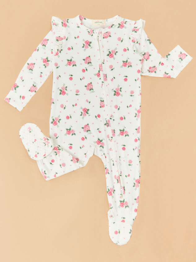Rosie Rosettes Ruffle Footie Detail 2 - TULLABEE