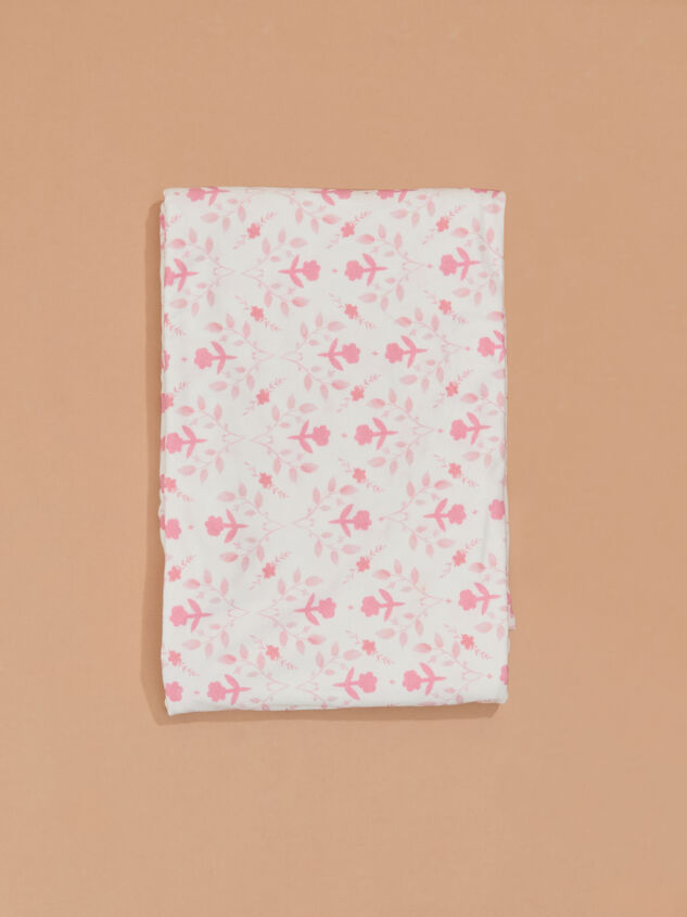 Floral Watercolor Swaddle Detail 2 - TULLABEE