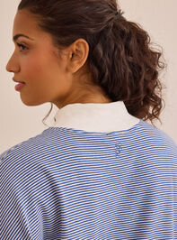 Step Out Striped Mock Neck Detail 5 - TULLABEE