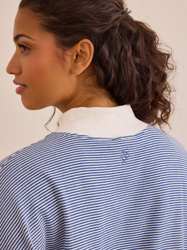 Step Out Striped Mock Neck Detail 5 - TULLABEE