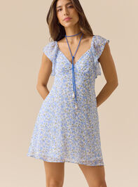 Amara Floral Mini Dress Detail 2 - TULLABEE