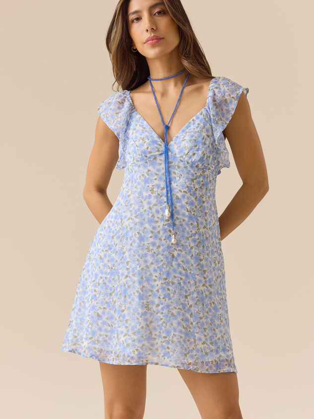 Amara Floral Mini Dress Detail 2 - TULLABEE