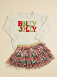 Holly Jolly Patch Sweatshirt Detail 3 - TULLABEE