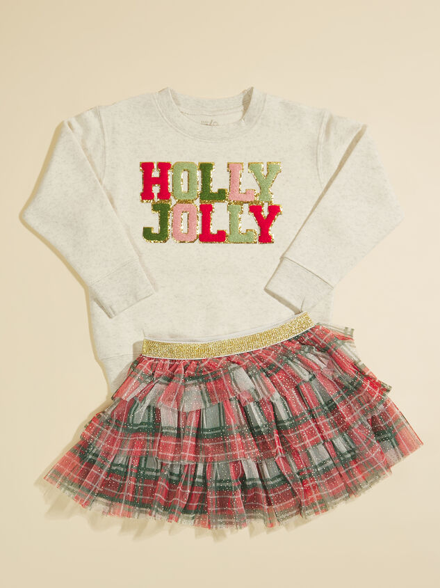Holly Jolly Patch Sweatshirt Detail 3 - TULLABEE