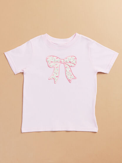 Ava Floral Bow Patch Tee - TULLABEE