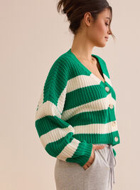 Lined Up Striped Cardigan Detail 3 - TULLABEE