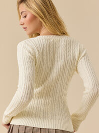 Cameron Cable Icon Sweater Detail 3 - TULLABEE