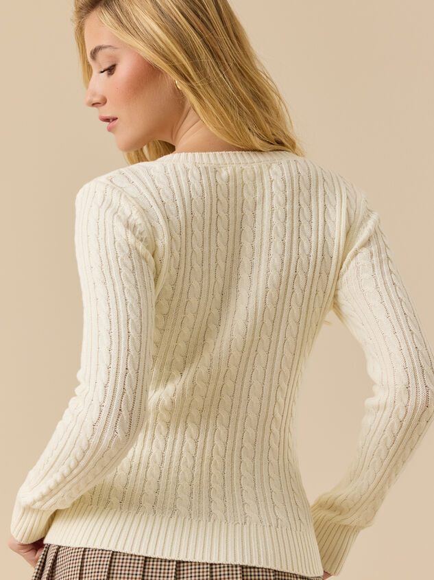 Cameron Cable Icon Sweater Detail 3 - TULLABEE