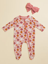 Pumpkin Harvest Ribbed Footie by MudPie - TULLABEE
