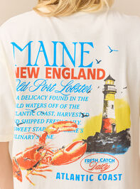Fresh Catch Maine Oversized Tee Detail 2 - TULLABEE