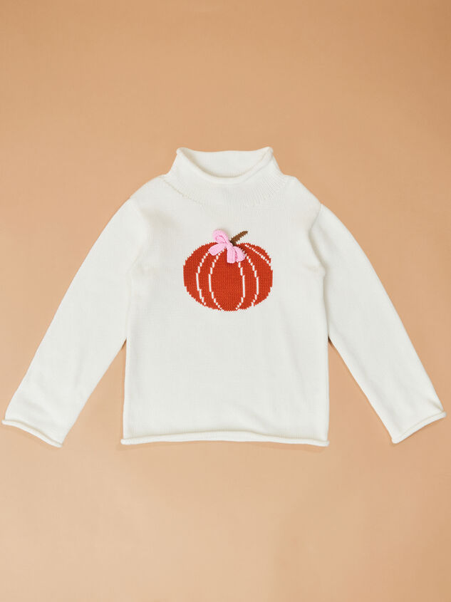 Pumpkin Bow Mockneck Sweater by Mudpie Detail 2 - TULLABEE