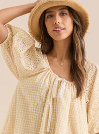 Posie Gingham Romper Detail 3 - TULLABEE