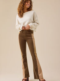 Sadie High Rise Corduroy Flare Pants - TULLABEE