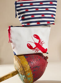 Embroidered Crabs Pouch Detail 4 - TULLABEE