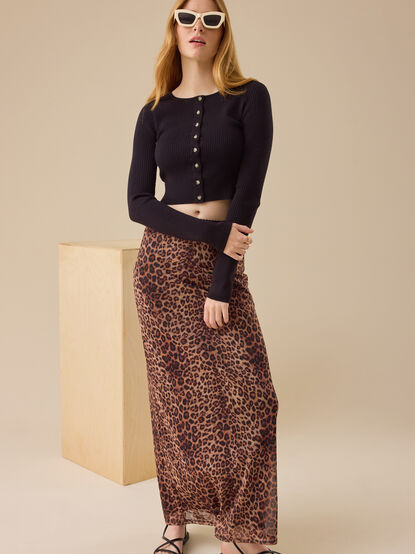Francie Cheetah Maxi Skirt - TULLABEE