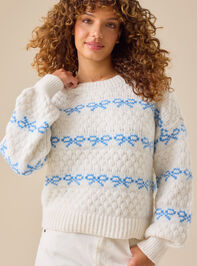 Gina Textured Bow Sweater - TULLABEE