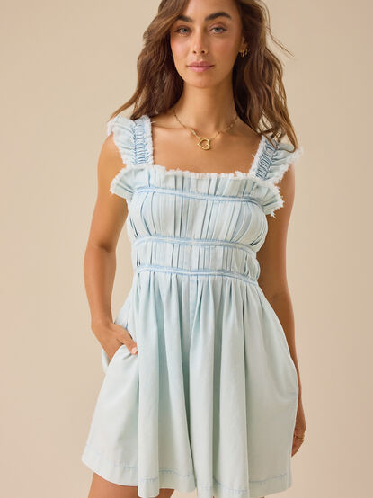 Ashley Denim Romper - TULLABEE