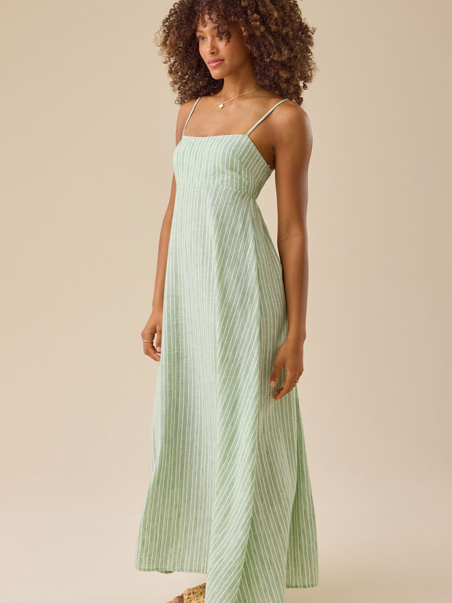 Kat Striped Maxi Dress Detail 3 - TULLABEE