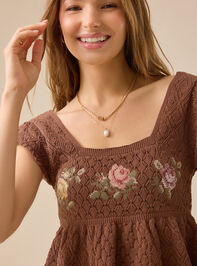 Brynlee Floral Babydoll Top Detail 3 - TULLABEE