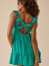 Kennadee Tiered Mini Dress Detail 2 - TULLABEE