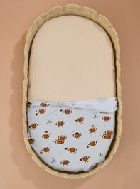 Playful Footballs Swaddle Detail 2 - TULLABEE
