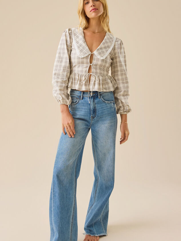 Raya Plaid Top Detail 2 - TULLABEE