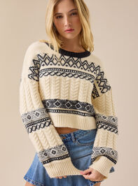 Bridget Cropped Sweater Detail 2 - TULLABEE