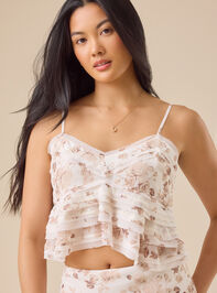 Becca Floral Tiered Tank Detail 2 - TULLABEE